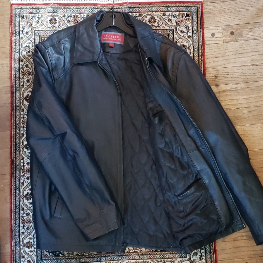 Heavy Black Leather Coat